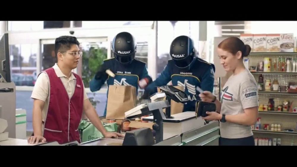 USAA Bank TV Commercial,' Grocery Store'