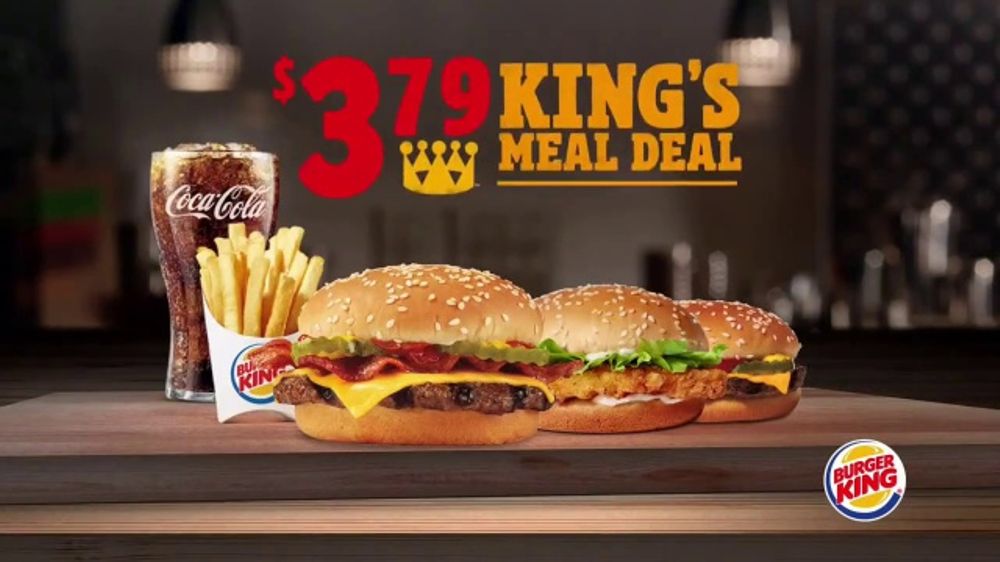 Burger King 379 Kings Meal Deal Tv Commercial Pick Any Two Video